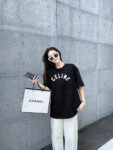 P70 Celine/赛琳 印花Logo百搭潮流纯棉短袖T恤男女同款 吊牌 领标 水洗唛 三标齐全 定织定染280克精梳棉面料 尺码：S-XXL 颜色：黑色，白色