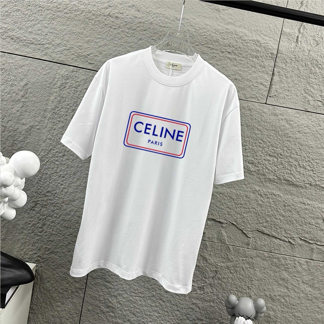 P75 Celi* 塞琳 塞林 2026春夏款 简约字母烫画工艺个性logo 定制双纱平纹纯棉面料 短袖T恤 男女同款 颜色：黑色 白色 花灰色 尺码： S （90-130斤） M （120-150斤） L （140-165斤） XL （160-180斤） XXL （180-210斤）