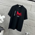 P75 Celi* 塞琳 塞林 2026春夏款 简约字母烫画工艺个性logo 定制双纱平纹纯棉面料 短袖T恤 男女同款 颜色：黑色 白色 尺码： S （90-130斤） M （120-150斤） L （140-165斤） XL （160-180斤） XXL （180-210斤）