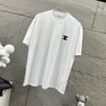 P75 Celi* 塞琳 塞林 2026春夏款 简约字母立体刺绣工艺个性logo 定制双纱平纹纯棉面料 短袖T恤 男女同款 颜色：黑色 白色 花灰色 尺码： S （90-130斤） M （120-150斤） L （140-165斤） XL （160-180斤） XXL （180-210斤）