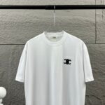 P75 Celi* 塞琳 塞林 2026春夏款 简约字母立体刺绣工艺个性logo 定制双纱平纹纯棉面料 短袖T恤 男女同款 颜色：黑色 白色 花灰色 尺码： S （90-130斤） M （120-150斤） L （140-165斤） XL （160-180斤） XXL （180-210斤）