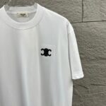 P75 Celi* 塞琳 塞林 2026春夏款 简约字母立体刺绣工艺个性logo 定制双纱平纹纯棉面料 短袖T恤 男女同款 颜色：黑色 白色 花灰色 尺码： S （90-130斤） M （120-150斤） L （140-165斤） XL （160-180斤） XXL （180-210斤）