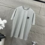 P75 Celi* 塞琳 塞林 2026春夏款 简约字母立体刺绣工艺个性logo 定制双纱平纹纯棉面料 短袖T恤 男女同款 颜色：黑色 白色 花灰色 尺码： S （90-130斤） M （120-150斤） L （140-165斤） XL （160-180斤） XXL （180-210斤）