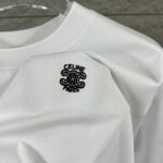 P75 Celi* 塞琳 塞林 2026春夏款 简约字母立体刺绣工艺个性logo 定制双纱平纹纯棉面料 短袖T恤 男女同款 颜色：黑色 白色 花灰色 安哥拉红色 尺码： S （90-130斤） M （120-150斤） L （140-165斤） XL （160-180斤） XXL （180-210斤）