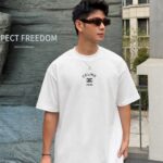 weigou_199948_6_e521a080f9 P75 ce~ 赛琳 胸前小刺绣 《区别通货面料》 双纱平纹,紧密纱线短袖T恤上身十分舒适,男女同款半袖,落肩宽松版型 颜色: 黑色 白色 咖啡色 尺码:S(90-130斤) M(125-150斤) L(135-165斤) XL(160-190斤) XXL(185-220斤)