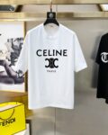 P70 Celin** 赛琳 早春新款原单男士圆领短袖T恤 🔥专柜同步售卖 ✨✨高端品质 高版本 OS版型阔版 爆款✨✨字母logo图案设计 定制进口双股100%纯棉面料 手感柔软细腻 穿着亲肤舒适 代工厂精细做工 上身非常帅气有型 男士必备单品 三标齐 全 尺码：S-2XL 黑色 白色