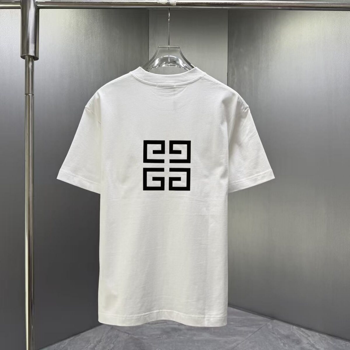 P75 GIVENC* 纪梵希* 2026春夏新款短袖T恤 定制纯棉字母logo植绒 颜色：黑色 白色 深红 棕色 码数：S M L XL XXL