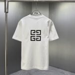 P75 GIVENC* 纪梵希* 2026春夏新款短袖T恤 定制纯棉字母logo植绒 颜色：黑色 白色 深红 棕色 码数：S M L XL XXL