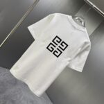 P75 GIVENC* 纪梵希* 2026春夏新款短袖T恤 定制纯棉字母logo植绒 颜色：黑色 白色 深红 棕色 码数：S M L XL XXL