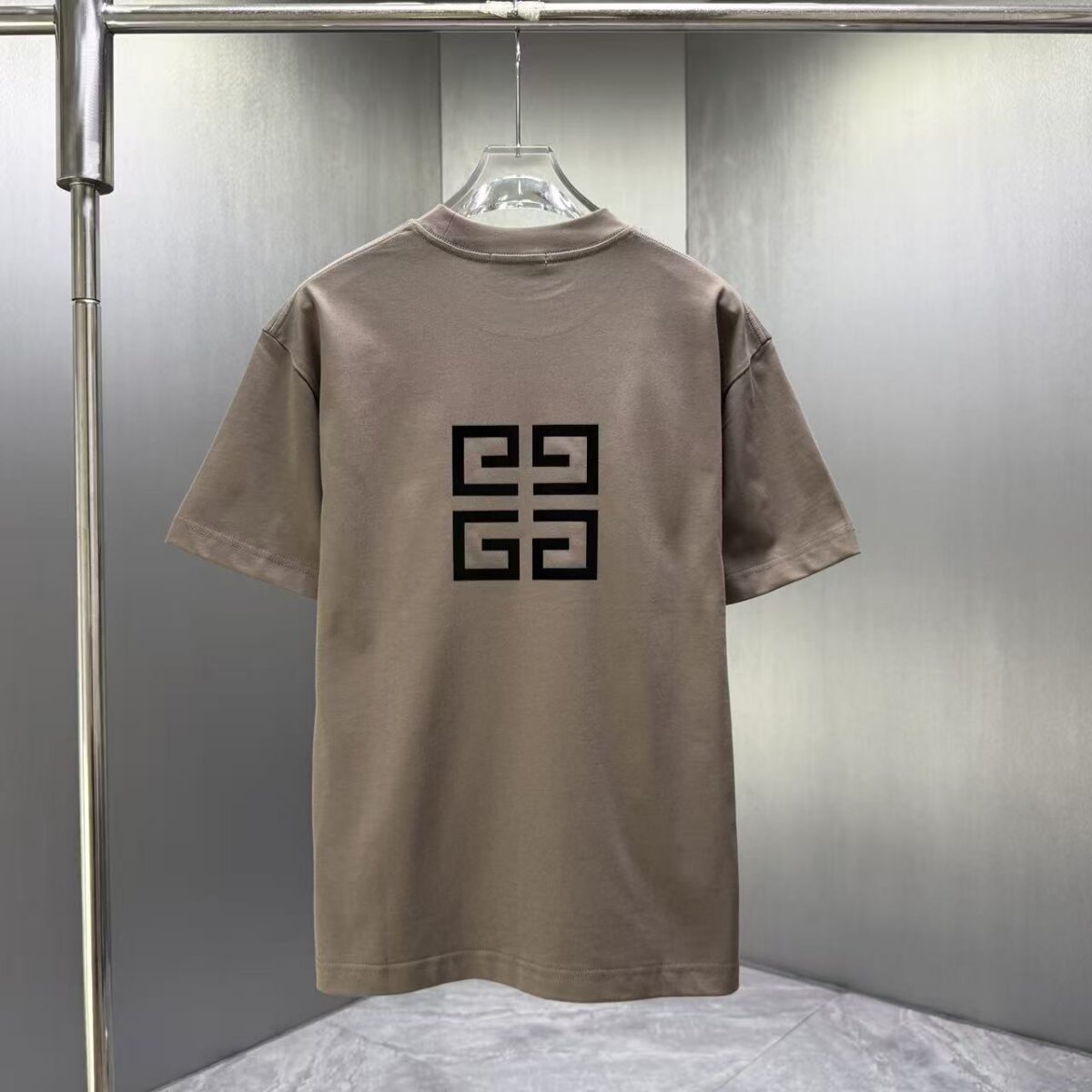 P75 GIVENC* 纪梵希* 2026春夏新款短袖T恤 定制纯棉字母logo植绒 颜色：黑色 白色 深红 棕色 码数：S M L XL XXL