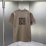 P75 GIVENC* 纪梵希* 2026春夏新款短袖T恤 定制纯棉字母logo植绒 颜色：黑色 白色 深红 棕色 码数：S M L XL XXL