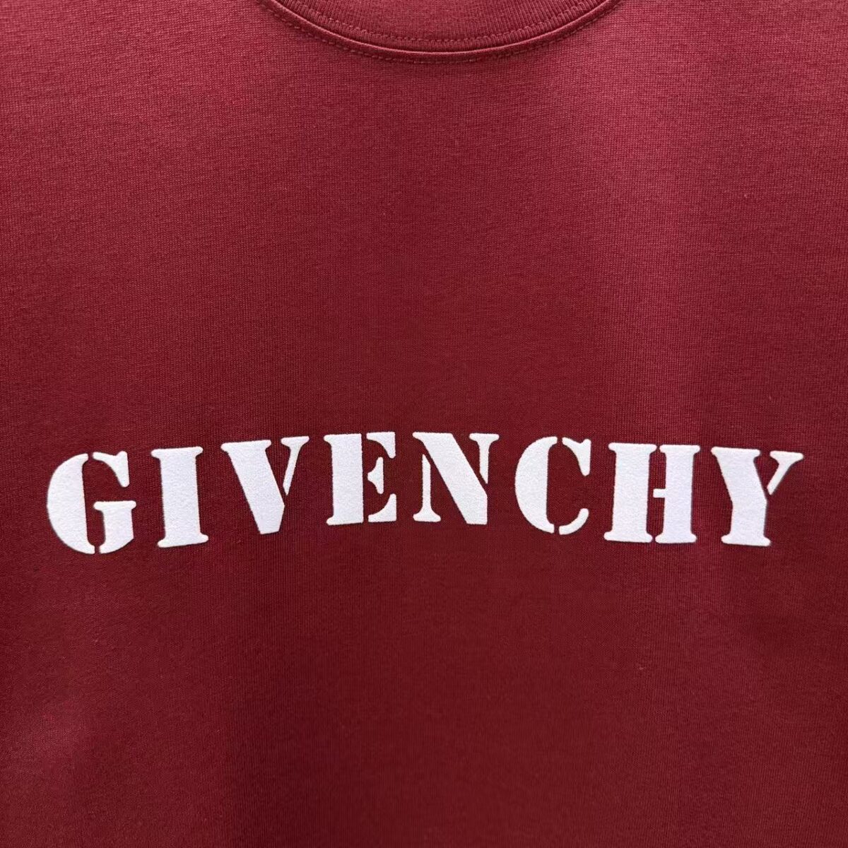 P75 GIVENC* 纪梵希* 2026春夏新款短袖T恤 定制纯棉字母logo植绒 颜色：黑色 白色 深红 棕色 码数：S M L XL XXL