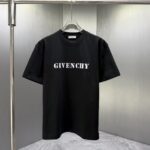 P75 GIVENC* 纪梵希* 2026春夏新款短袖T恤 定制纯棉字母logo植绒 颜色：黑色 白色 深红 棕色 码数：S M L XL XXL