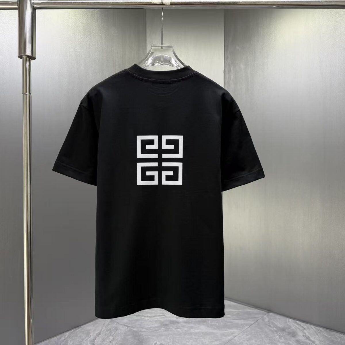 P75 GIVENC* 纪梵希* 2026春夏新款短袖T恤 定制纯棉字母logo植绒 颜色：黑色 白色 深红 棕色 码数：S M L XL XXL
