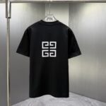 P75 GIVENC* 纪梵希* 2026春夏新款短袖T恤 定制纯棉字母logo植绒 颜色：黑色 白色 深红 棕色 码数：S M L XL XXL