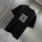 P75 GIVENC* 纪梵希* 2026春夏新款短袖T恤 定制纯棉字母logo植绒 颜色：黑色 白色 深红 棕色 码数：S M L XL XXL