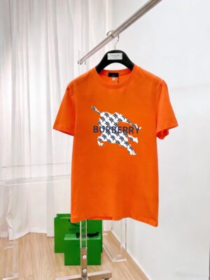 P70 品牌： 巴宝莉 (胖子福音)原单男士休闲短袖T恤，2026春夏新品，定制胸前顶级logo 工艺、搭配整件细节 品质及剪裁设计都堪称一流，定制进口丝光棉面料！型格十足，配色轻熟百搭。M-5XL(穿到220斤)