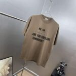 P80 bbr～ 植绒字母2026新款休闲纯棉上衣 280g抗菌短袖tee 负离子上身十分舒适，男女同款半袖，落肩宽松版型 颜色: 黑色 白色 咖啡色 尺码：S（90-130斤） M（125-150斤） L（135-165斤） XL（160-190斤） XXL（185-220斤）