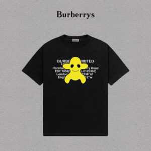 P70 Burberry/巴宝莉 印花Logo百搭潮流短袖T恤男女同款 吊牌 领标 水洗唛 三标齐全 定织定染280克精梳棉面料 尺码：S-XXL
