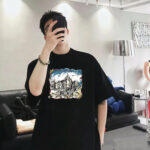 P70 Burberry/巴宝莉 印花Logo百搭潮流短袖T恤男女同款 吊牌 领标 水洗唛 三标齐全 定织定染280克精梳棉面料 尺码：S-XXL