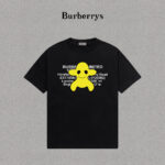 P70 Burberry/巴宝莉 印花Logo百搭潮流短袖T恤男女同款 吊牌 领标 水洗唛 三标齐全 定织定染280克精梳棉面料 尺码：S-XXL
