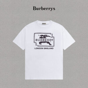 weigou_202845_0_4ea132be13 P70 Burberry/巴宝莉 印花Logo百搭潮流短袖T恤男女同款 吊牌 领标 水洗唛 三标齐全 定织定染280克精梳棉面料 尺码:S-XXL