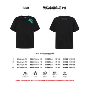 P75 【尺码参考】 BURBERRY巴宝莉BBR 喷涂战马短袖T恤