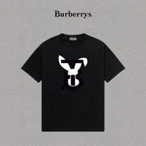 weigou_202918_0_a8df517fdf P70 Burberry/巴宝莉 印花Logo百搭潮流短袖T恤男女同款 吊牌 领标 水洗唛 三标齐全 定织定染280克精梳棉面料 尺码:S-XXL