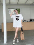 P70 Burberry/巴宝莉 印花Logo百搭潮流短袖T恤男女同款 吊牌 领标 水洗唛 三标齐全 定织定染280克精梳棉面料 尺码：S-XXL