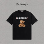 P70 Burberry/巴宝莉 印花Logo百搭潮流短袖T恤男女同款 吊牌 领标 水洗唛 三标齐全 定织定染280克精梳棉面料 尺码：S-XXL