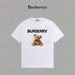 P70 Burberry/巴宝莉 印花Logo百搭潮流短袖T恤男女同款 吊牌 领标 水洗唛 三标齐全 定织定染280克精梳棉面料 尺码：S-XXL