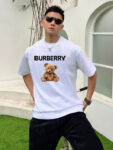 P70 Burberry/巴宝莉 印花Logo百搭潮流短袖T恤男女同款 吊牌 领标 水洗唛 三标齐全 定织定染280克精梳棉面料 尺码：S-XXL