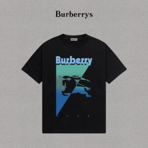 weigou_203025_0_f8b0db6f2d P70 Burberry/巴宝莉 印花Logo百搭潮流短袖T恤男女同款 吊牌 领标 水洗唛 三标齐全 定织定染280克精梳棉面料 尺码:S-XXL