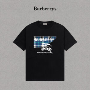 weigou_203078_0_26f9abf1e2 P70 Burberry/巴宝莉 印花Logo百搭潮流短袖T恤男女同款 吊牌 领标 水洗唛 三标齐全 定织定染280克精梳棉面料 尺码:S-XXL