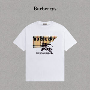 weigou_203103_0_25a52578b6 P70 Burberry/巴宝莉 印花Logo百搭潮流短袖T恤男女同款 吊牌 领标 水洗唛 三标齐全 定织定染280克精梳棉面料 尺码:S-XXL
