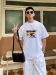 P70 Burberry/巴宝莉 印花Logo百搭潮流短袖T恤男女同款 吊牌 领标 水洗唛 三标齐全 定织定染280克精梳棉面料 尺码：S-XXL