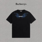 P70 Burberry/巴宝莉 印花Logo百搭潮流短袖T恤男女同款 吊牌 领标 水洗唛 三标齐全 定织定染280克精梳棉面料 尺码：S-XXL