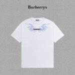 P70 Burberry/巴宝莉 印花Logo百搭潮流短袖T恤男女同款 吊牌 领标 水洗唛 三标齐全 定织定染280克精梳棉面料 尺码：S-XXL