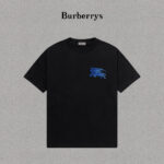 P70 Burberry/巴宝莉 印花Logo百搭潮流短袖T恤男女同款 吊牌 领标 水洗唛 三标齐全 定织定染280克精梳棉面料 尺码：S-XXL