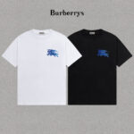 P70 Burberry/巴宝莉 印花Logo百搭潮流短袖T恤男女同款 吊牌 领标 水洗唛 三标齐全 定织定染280克精梳棉面料 尺码：S-XXL