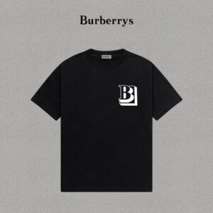 weigou_203237_0_aac2dd566a P70 Burberry/巴宝莉 印花Logo百搭潮流短袖T恤男女同款 吊牌 领标 水洗唛 三标齐全 定织定染280克精梳棉面料 尺码:S-XXL