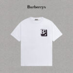 P70 Burberry/巴宝莉 印花Logo百搭潮流短袖T恤男女同款 吊牌 领标 水洗唛 三标齐全 定织定染280克精梳棉面料 尺码：S-XXL