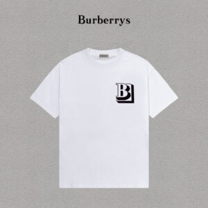 weigou_203265_0_8ef310e302 P70 Burberry/巴宝莉 印花Logo百搭潮流短袖T恤男女同款 吊牌 领标 水洗唛 三标齐全 定织定染280克精梳棉面料 尺码:S-XXL