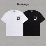 P70 Burberry/巴宝莉 印花Logo百搭潮流短袖T恤男女同款 吊牌 领标 水洗唛 三标齐全 定织定染280克精梳棉面料 尺码：S-XXL