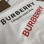 P75 💥BURBERRY 巴宝莉2025新款男士圆领短袖 情侣T恤 春夏新品 高品质 🔥🔥时尚百搭潮款 定制进口面料 穿着舒适 透气 时尚不失个性 上身休闲随性 帅气有型 彰显大牌气质。三标齐全！！ 颜色：黑色 白色 尺码：M-XXXL