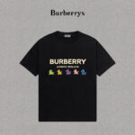 P70 Burberry/巴宝莉 印花Logo百搭潮流短袖T恤男女同款 吊牌 领标 水洗唛 三标齐全 定织定染280克精梳棉面料 尺码：S-XXL