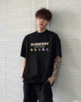 P70 Burberry/巴宝莉 印花Logo百搭潮流短袖T恤男女同款 吊牌 领标 水洗唛 三标齐全 定织定染280克精梳棉面料 尺码：S-XXL