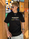P70 Burberry/巴宝莉 印花Logo百搭潮流短袖T恤男女同款 吊牌 领标 水洗唛 三标齐全 定织定染280克精梳棉面料 尺码：S-XXL