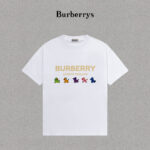 P70 Burberry/巴宝莉 印花Logo百搭潮流短袖T恤男女同款 吊牌 领标 水洗唛 三标齐全 定织定染280克精梳棉面料 尺码：S-XXL