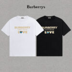 P70 Burberry/巴宝莉 印花Logo百搭潮流短袖T恤男女同款 吊牌 领标 水洗唛 三标齐全 定织定染280克精梳棉面料 尺码：S-XXL